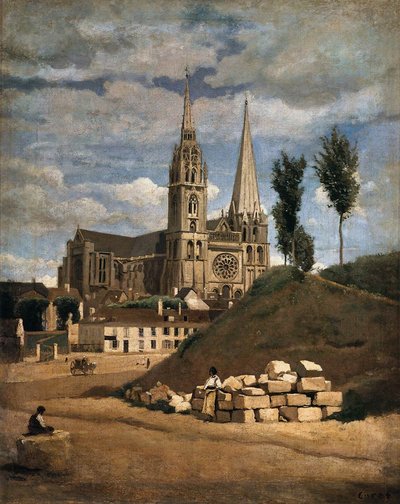 The Cathedral of Chartres by Jean Baptiste Camille Corot